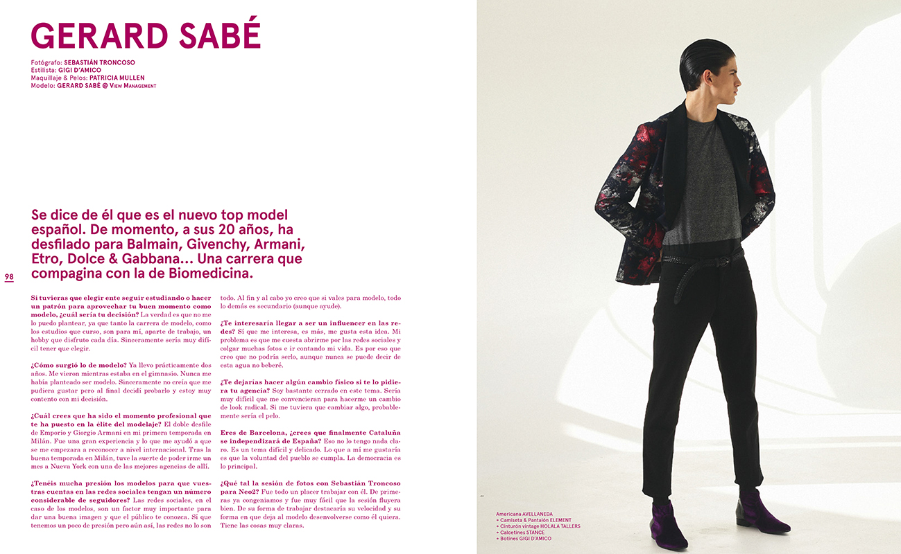 Gerard Sabé wearing gigi d'amico shoes for neo2 magazine
